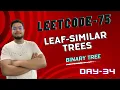 Problem 34 LC-872 Leaf-Similar Trees LeetCode 75