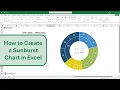 How to create sunburst chart in excel - No narration