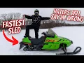 I BOUGHT THE FASTEST SNOWMOBILE IN THE WORLD 98 Arctic cat ZR 600