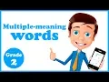 Grade 2 - Multiple meaning Words