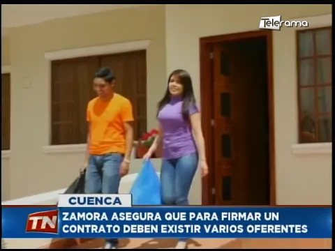 Zamora asegura que para firmar un contrato deben existir varios oferentes