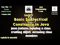 Java features Defining a class creating object accessing class members Java Programming Sem 4