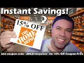 How To Get 15 Off Coupon at Home Depot Instant Delivery