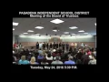 PASADENA ISD Meeting of the Board of Trustees 16