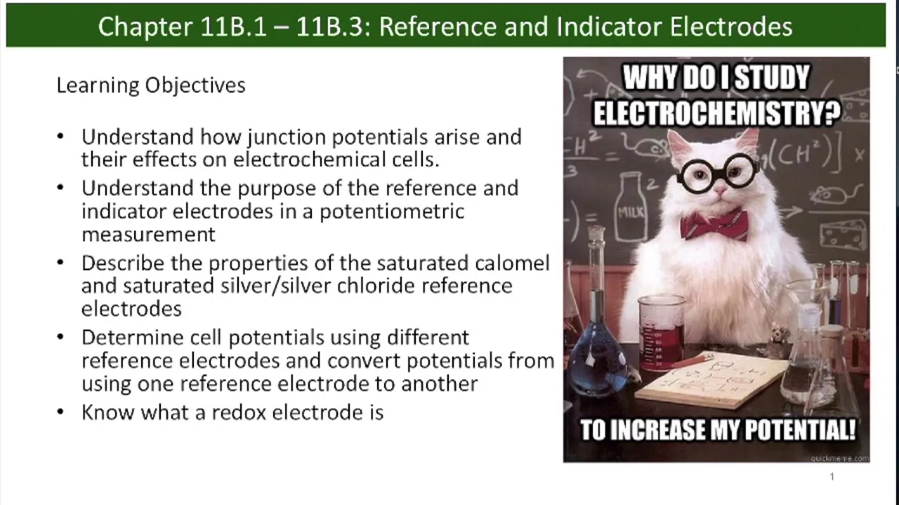 CHEM 283 - Reference and Indicator Electrodes (11B1- B3)