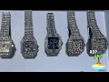 Iced Out Cartier Bust Down Watches at RDP Jewelry Miami Beach