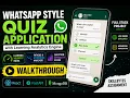 WhatsApp Style Quiz Application with Learning Analytics React FastAPI MongoDB Skillbytes Assignment