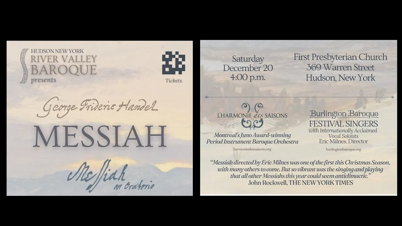 River Valley Baroque presents Handel’s Messiah - Hallelujah Chorus