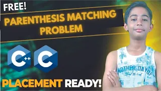 Parenthesis Matching Problem Using Stack Data Structure Applications of Stack