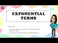 Exponential Terms Math 6 Teacher Jhaniz