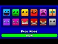 DIFFICULTY DASH All Face Levels All Coins Geometry Dash Difficulty Face Levels