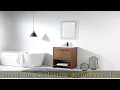 Fine Fixtures Phoenix 24 in W x 18 5 in D x 33 5 in H Bathroom Vanity in Walnut with White Ceram