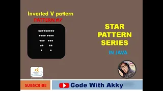 Inverted V shape STAR PATTERN Program 7 IN JAVA INVERTED V-PATTERN