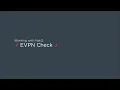 Working with NetQ EVPN check