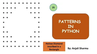 Hollow Diamond Inscribed in a Rectangle Patterns in Python Python Lectures