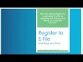 Register to E-File One Step at a Time