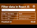 Search Filter in React with Dynamic Data