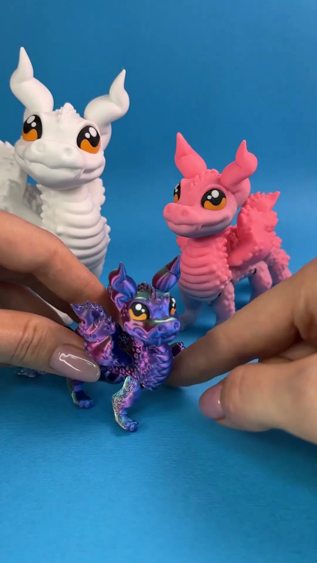 Articulated Horned Dragon, Flexi Toy Print-In-Place