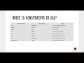 SQL Constraints Explained Primary Key Foreign Key Unique Check Default Part 8