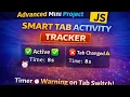 Detect tab switching and track active time using JavaScript