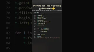 Drawing YouTube logo using python turtle Most easy python project ever