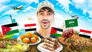 الأكل حسب الدولة الدول العربية Eating Most VIRAL Foods From Around The Arab World 