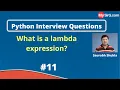 What is a lambda expression Python Interview Questions MySirG com