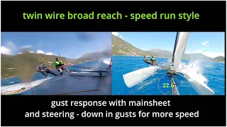 Tornado catamaran strong wind sailing multi cam with descriptions