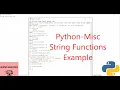 Python - Misc String Functions Example