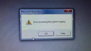 Vb6 error accessing the system registry