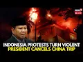 Lagu Indonesia Protests 2025 LIVE | Indonesia's President Cancels China Trip Amid Recent Protests | N18G
