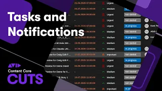 Avid Content Core Cuts Tasks and Notifications