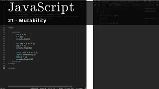 JavaScript 21 Mutability