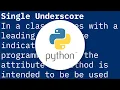 What is the meaning of single and double underscore before an object name