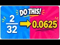 How to Convert to a Fraction without a CALCULATOR