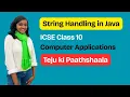 String Handling in Java How do do program ICSE Class 10 Computer Applications