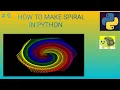 how to make perfect spiral in python python tutorial