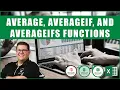 Excel 2016 Exam 77-727 Using the AVERAGE AVERAGEIF and AVERAGEIFS Functions