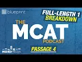 Blueprint MCAT Full-Length 1 Passage 4 Physics Anatomy MCAT Podcast Ep 186