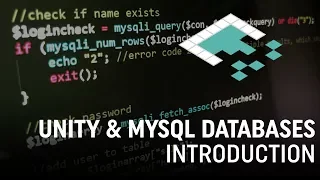 Unity MySQL Databases Introduction