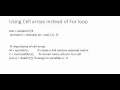 Resize Matrices by using cell arrays in Regression
