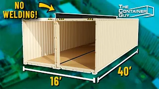 Connecting Two Shipping Containers Together Double Wide Home Garage Warehouse - DIY