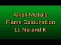 Flame colouration - Alkali metals