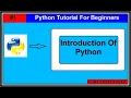 Introduction of Python Python Tutorial For Beginners In Hindi