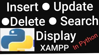 Python-INSERT DELETE SEARCH UPDATE DISPLAY CRUD-Operation in Database