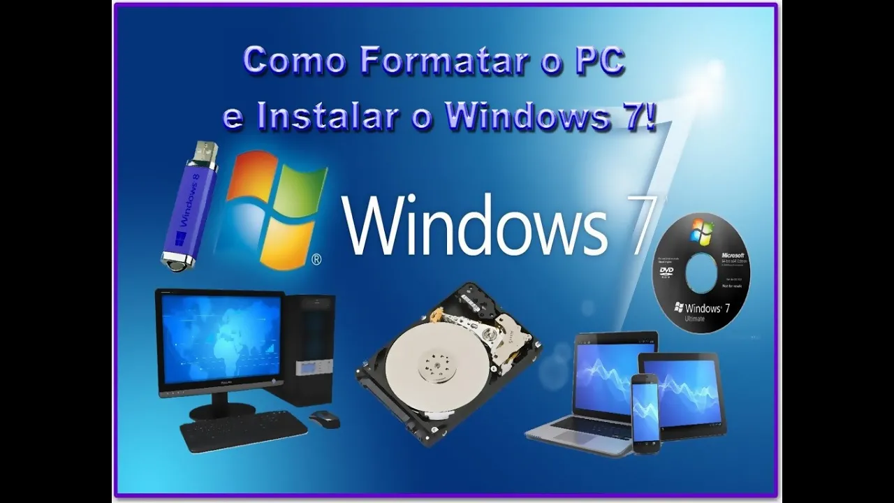Como Formatar o PC e Instalar o Windows 7!