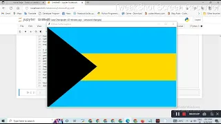 flag of Bahamas Python turtle library Python for beginners