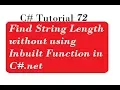 Find String Length without using Inbuilt Function in C