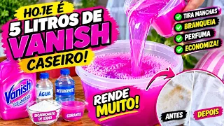 VANISH CASEIRO 5 LITROS 😱 TIRA-MANCHAS ROSA COM ÁGUA OXIGENADA! RENDE MUITO!
