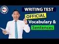 US Citizenship Test Writing Test Vocabulary Sample Sentences